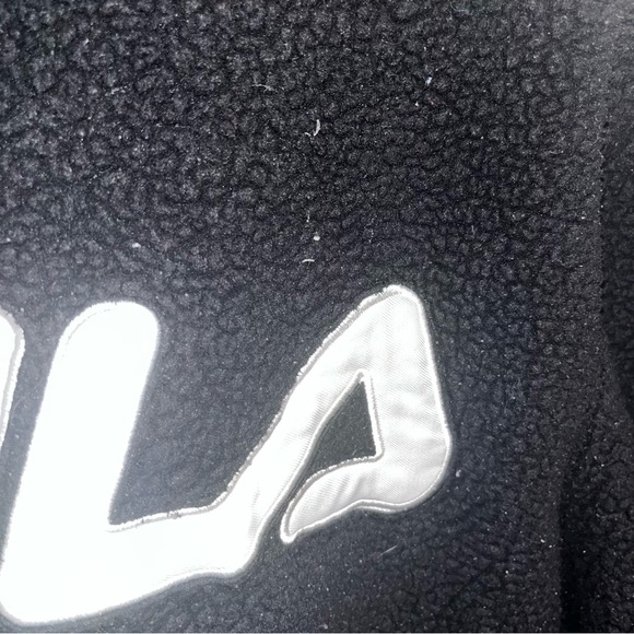 Fila |  black sherpa pullover hoodie - Picture 2 of 3